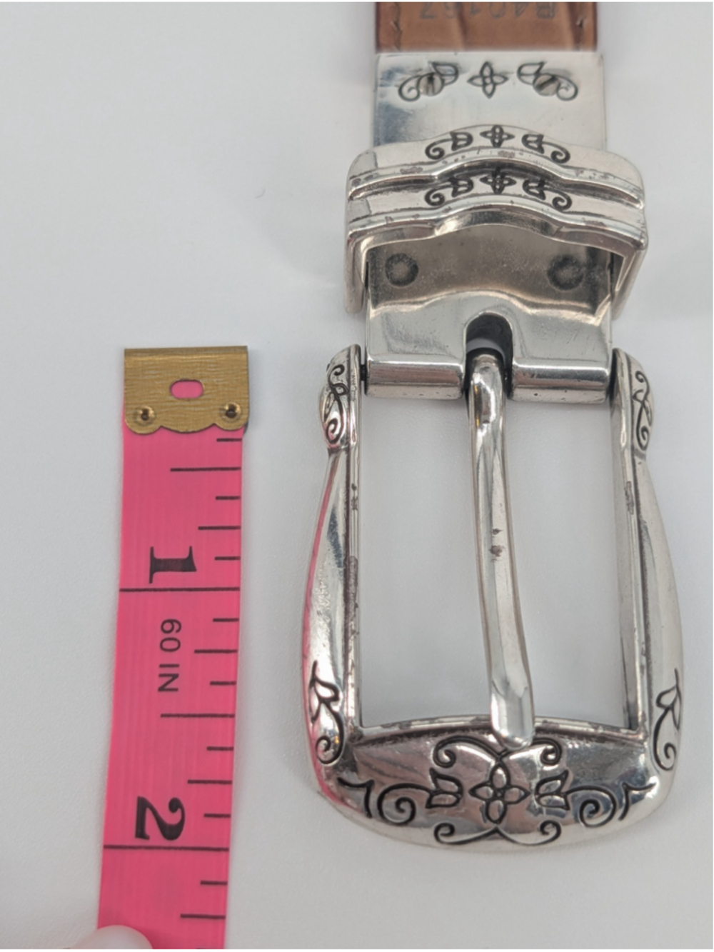 Vintage Brighton B40167 Reversible Red Brown Braided Croc Embossed Leather Belt - Picture 14 of 14